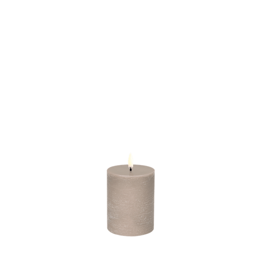 Uyuni LED Pillar Candle Rustic Sandstone 3x6