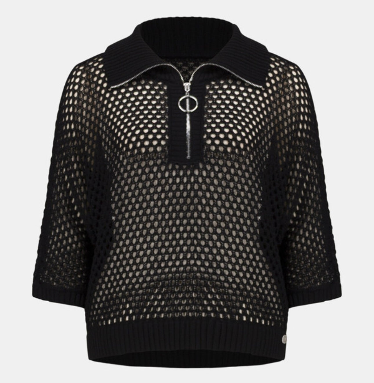 Joseph Ribkoff LDS 3/4 Zip Mesh Top