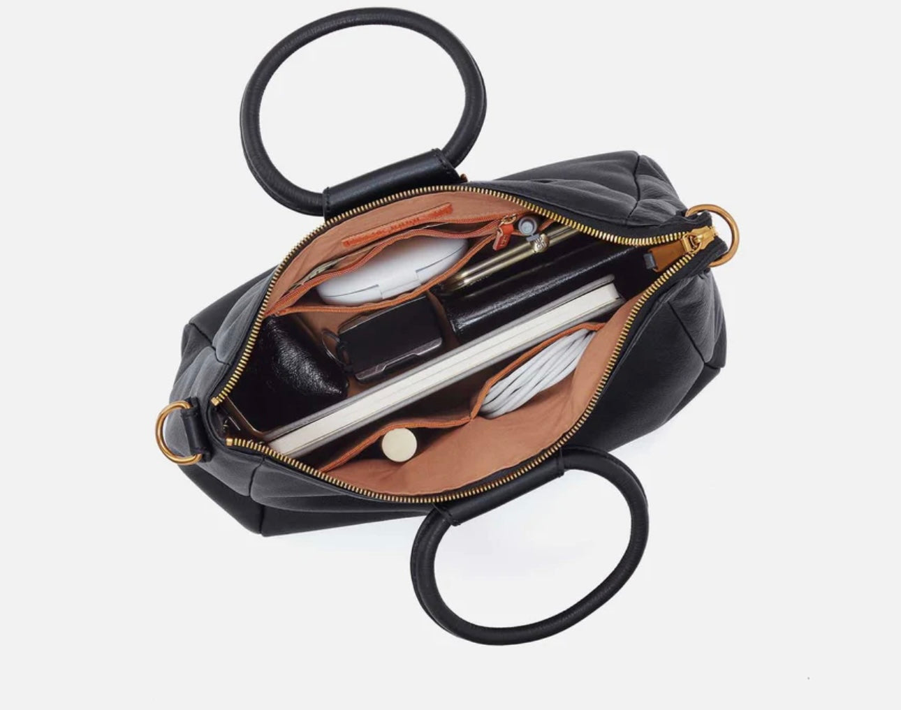 Hobo Sheila Medium Black With Studs