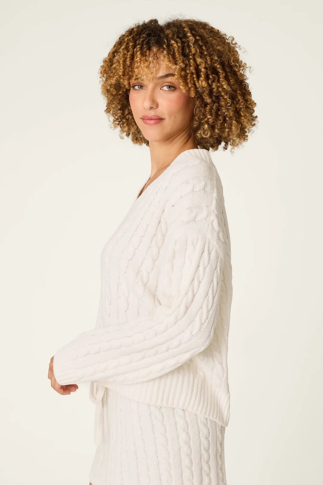 PJ Salvage Cozy Chanille V-Neck Sweater