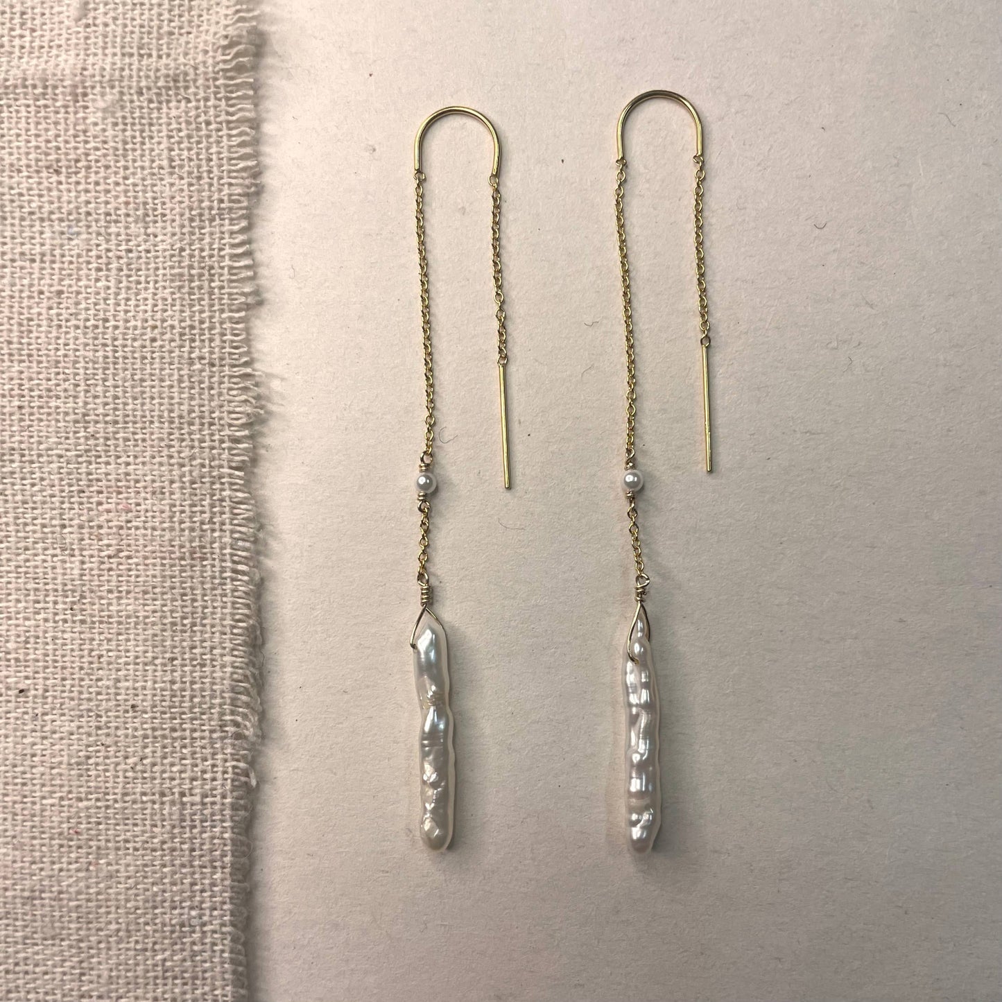 Pearl Threader Earrings