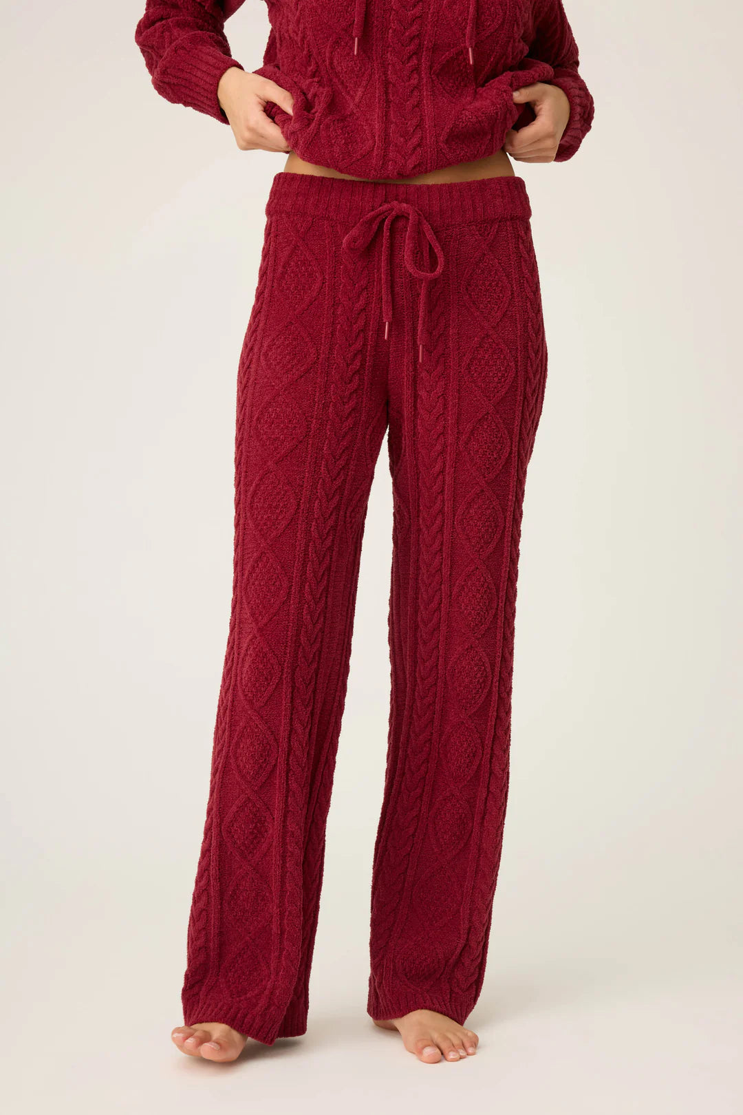 Pj Salvage Cable Knit Pant Port