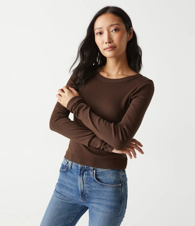 Michael Stars Orion Cropped L/S Tee