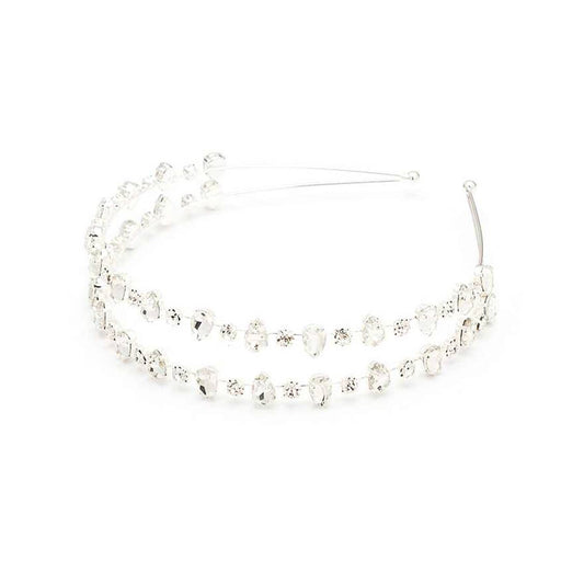 Artini Iconic Crystal Double Headband