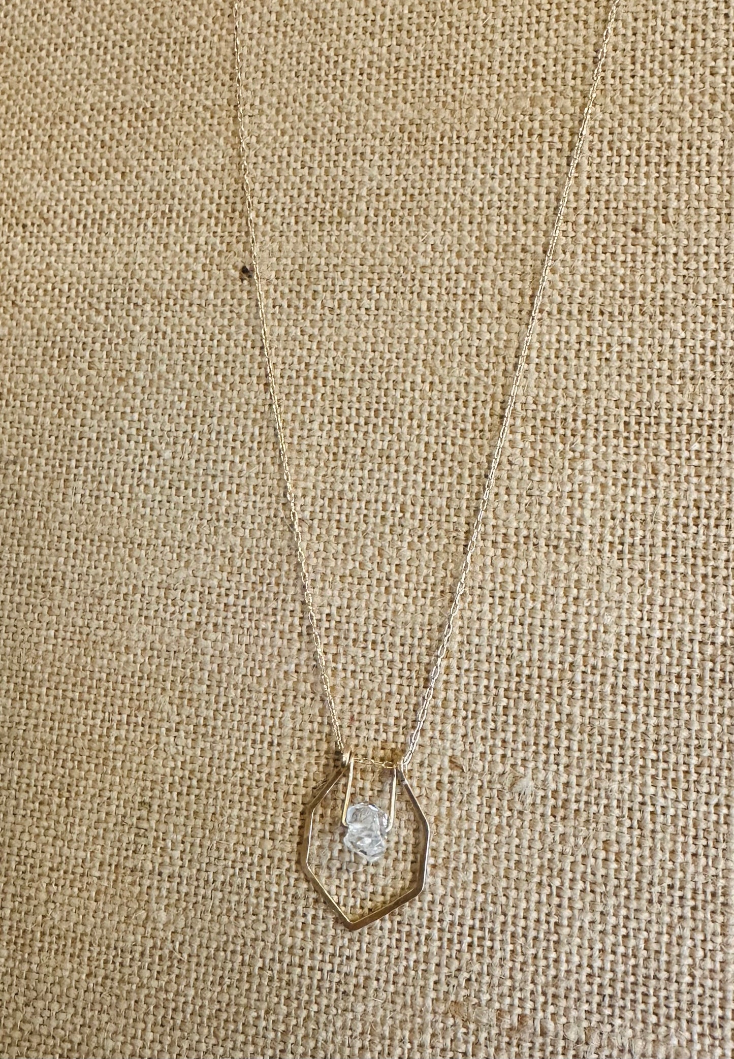 Elysium Jewelry Geometric Herkimer Necklace
