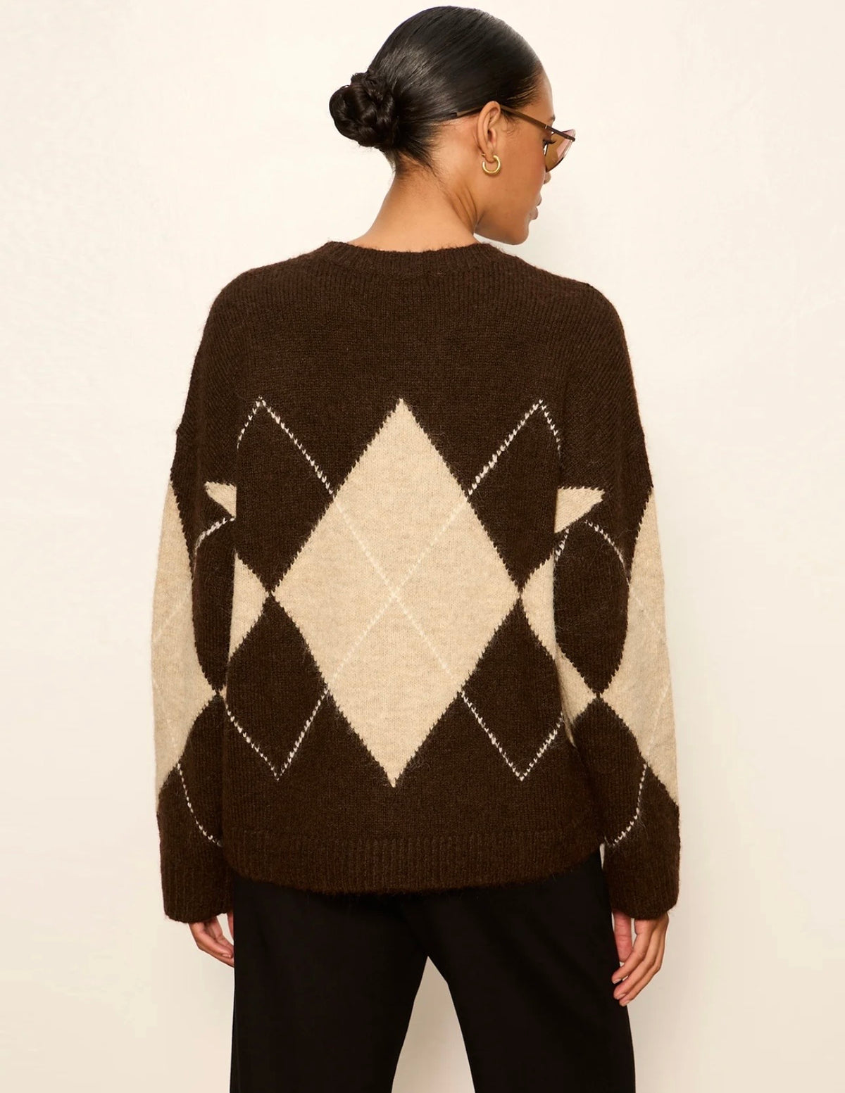 Sanctuary Argyle Crew Sweater