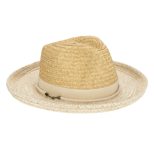 San Diego Hat Co. Men’s Two Tone Ultrabraid Rolled Brim Fedora