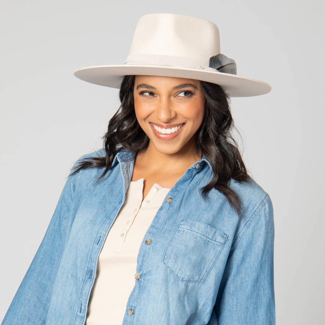 San Diego Hat Company Take My Name Fedora with Heart Shaped Crown