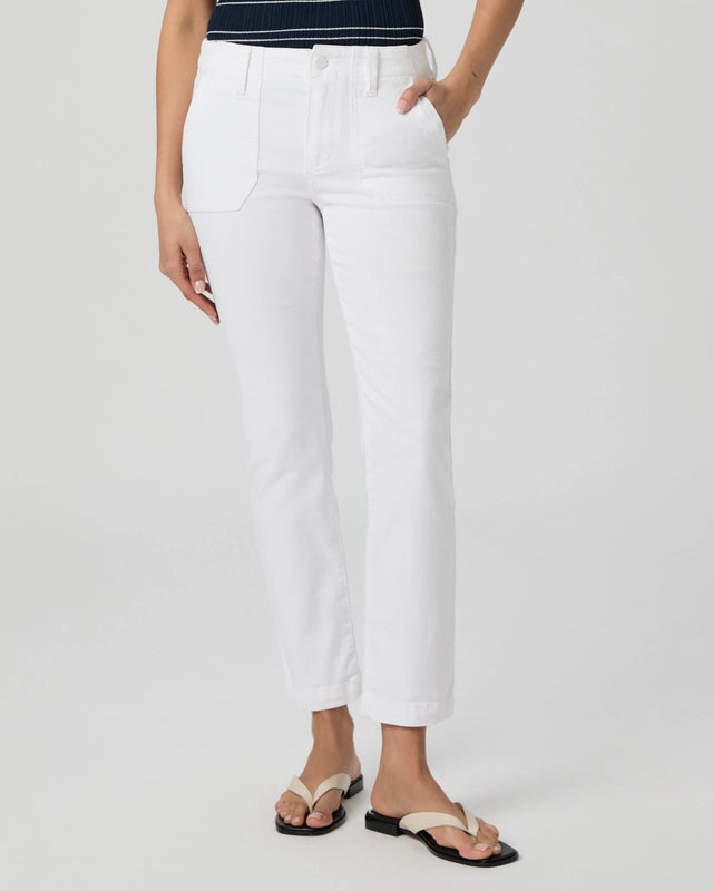 Paige Mayslie Straight Ankle Crisp White