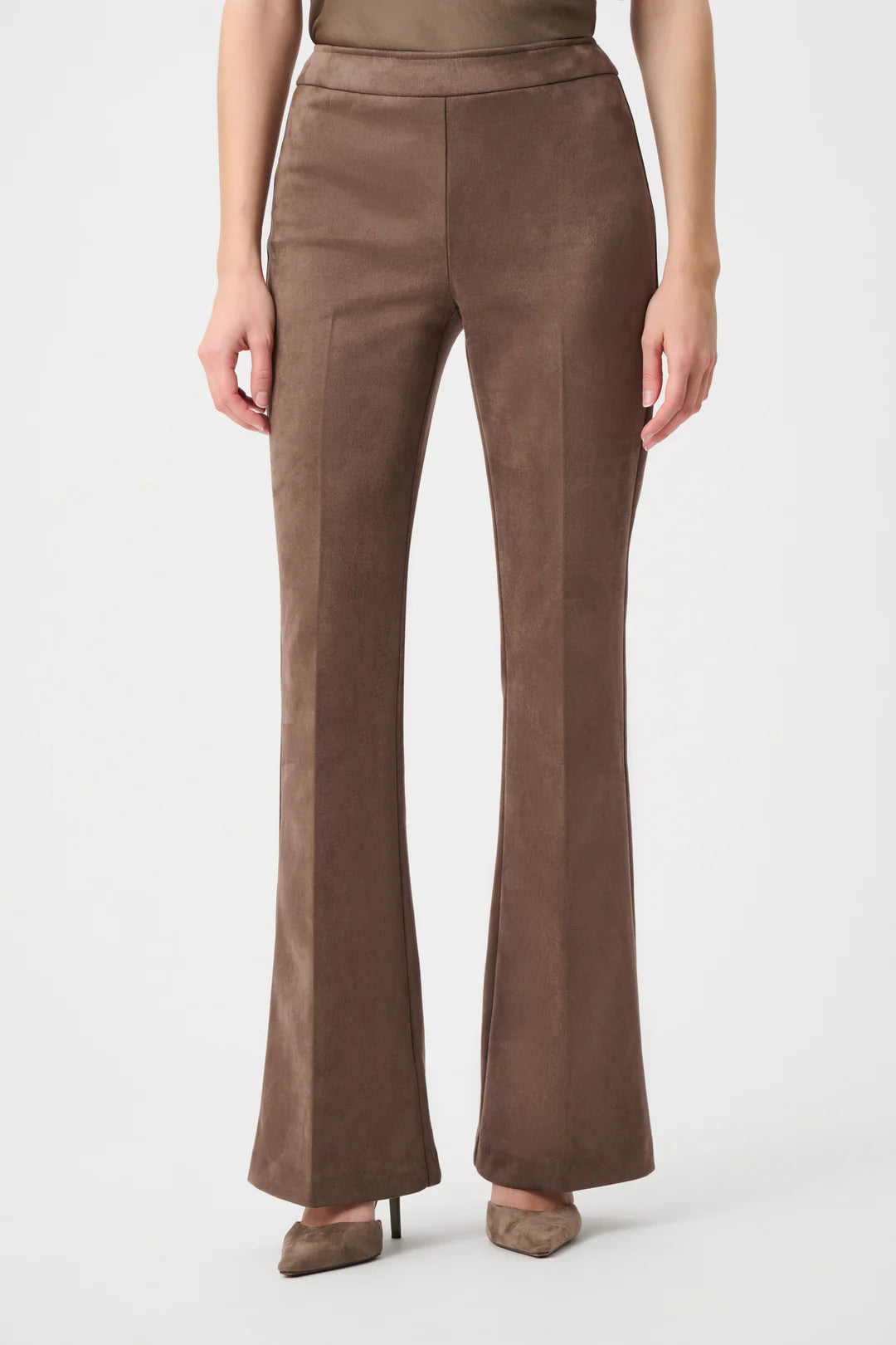 Joseph Ribkoff Faux Suede Flared Pull On Pant