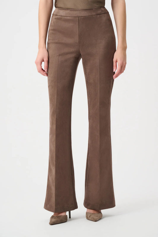 Joseph Ribkoff Faux Suede Flared Pull On Pant