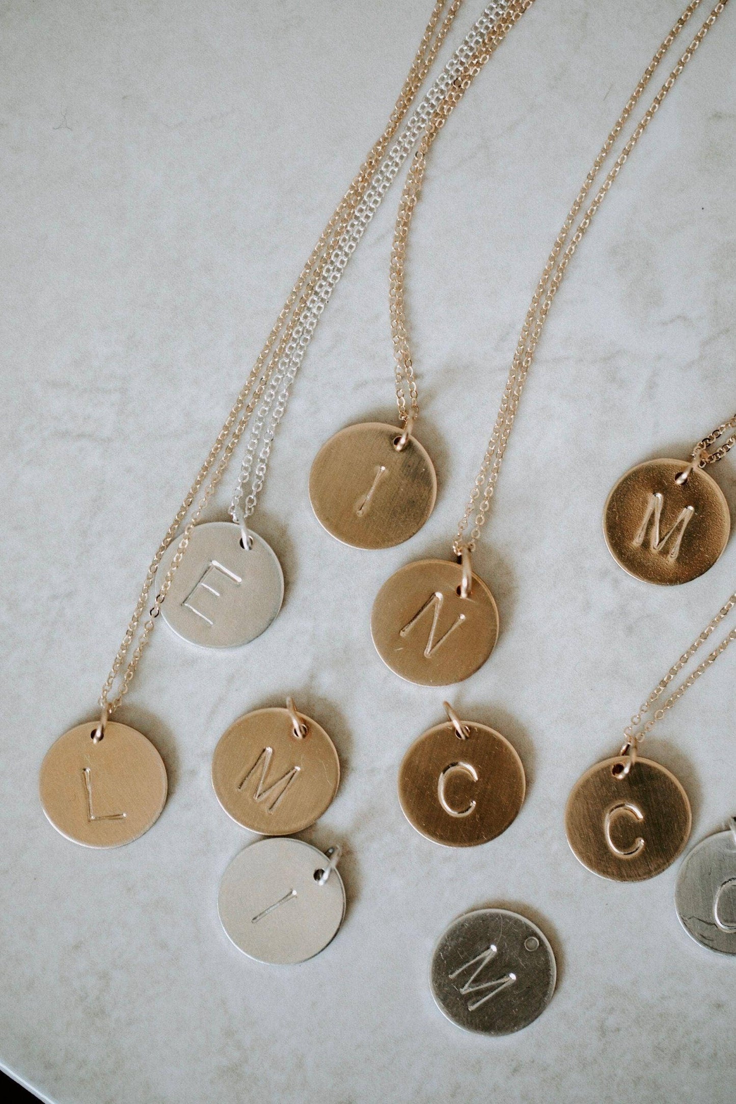 Classic Coin Necklace: 18" / Butter / 14k Gold Fill