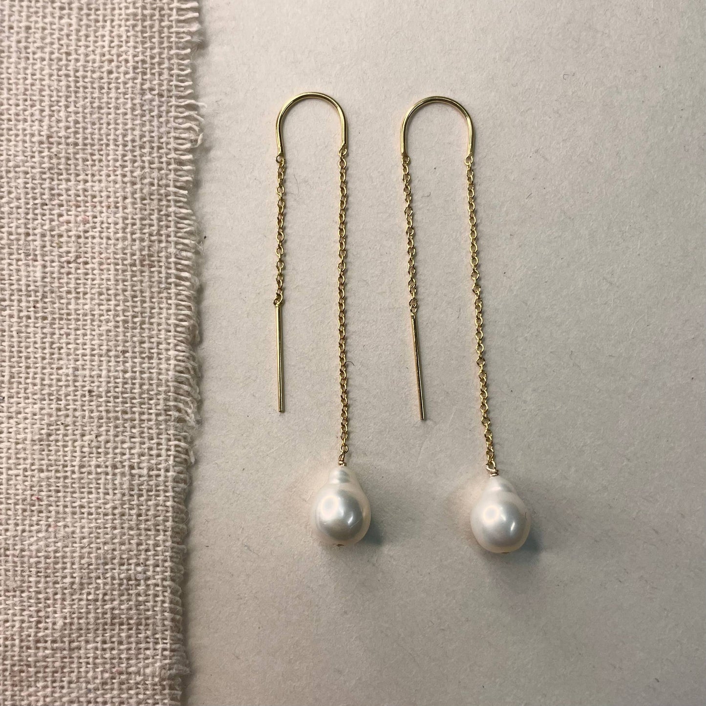 Pearl Threader Earrings