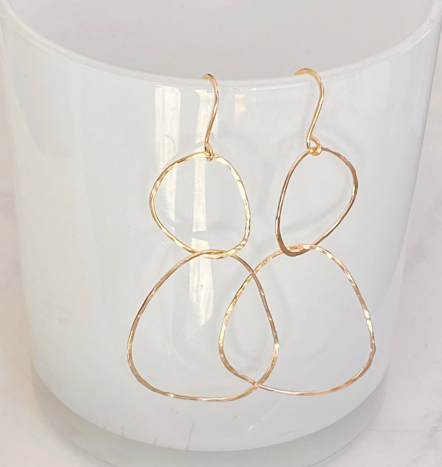 River Rock earrings: 14kt gold fill