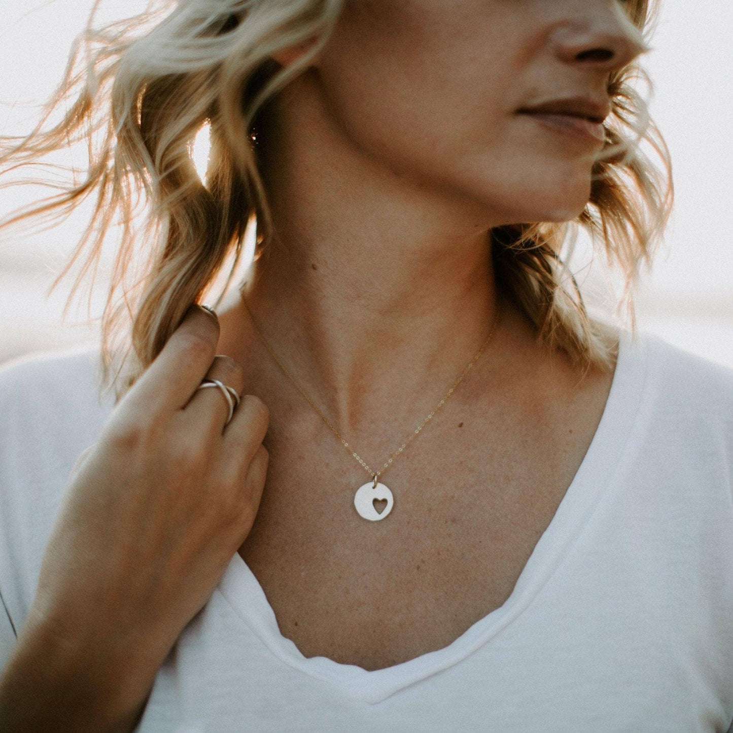 Piece of my Heart Mama Necklace: 16" / 14k Gold Fill