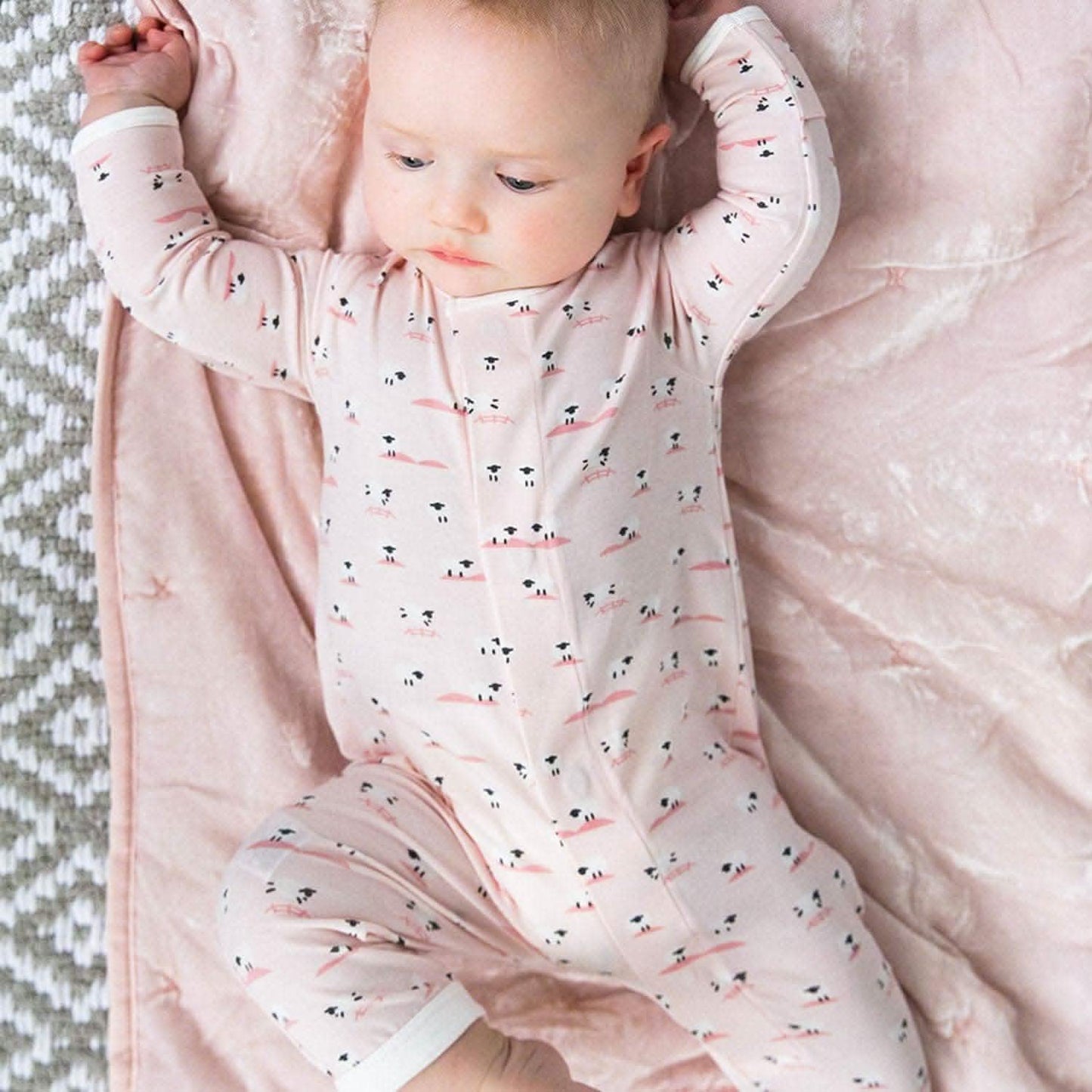 Magnet Me Baa Baa Pink Modal Coverall