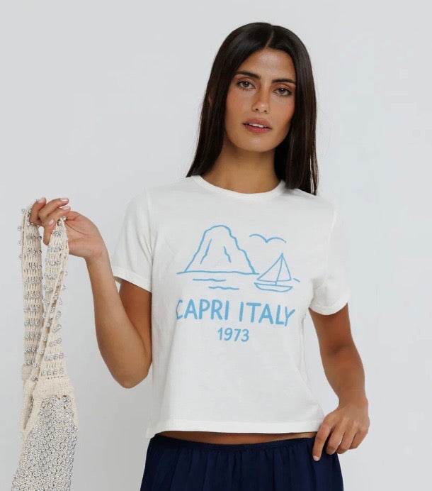 Sunny Somewhere Capri Italy 1973 Tiny Tee