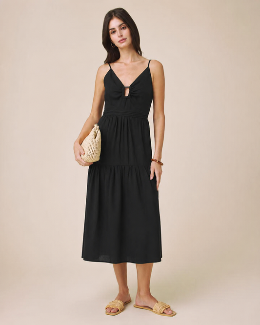 Splendid Darcy Midi Dress Black