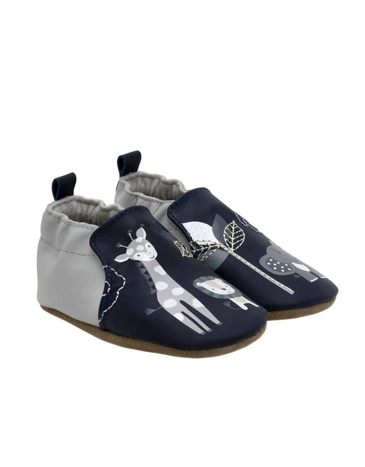 Robeez Hello World Soft Soles Navy