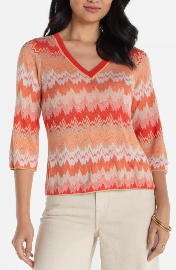 Liverpool 3/4 Sleeve V-Neck Sweater