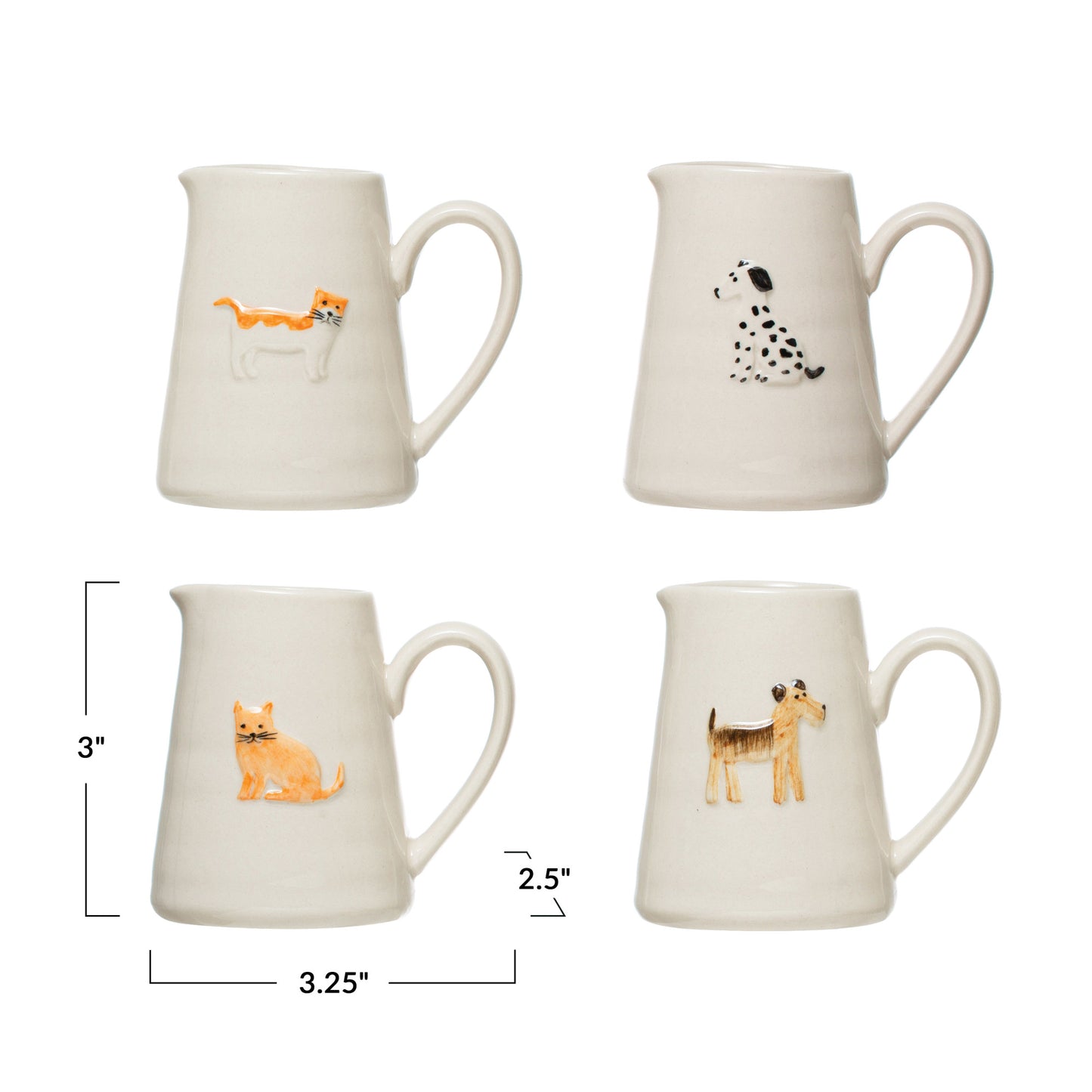 Creative Coop Mini Stoneware Pitchers