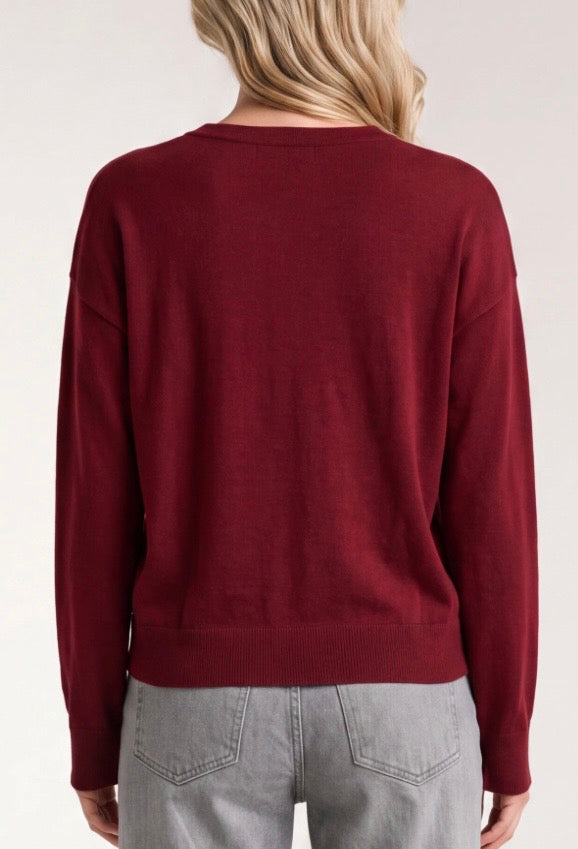 Liverpool Mixed Media Draped Top