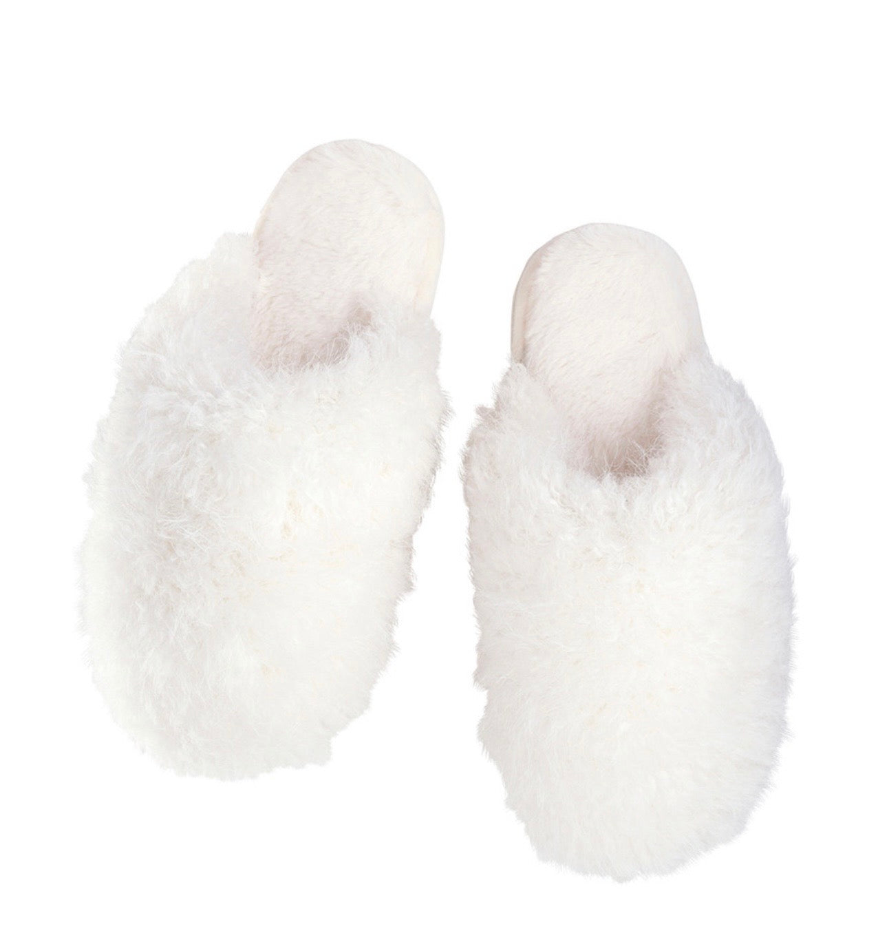 Bella Sleep Spa Mohair Slippers Ivory