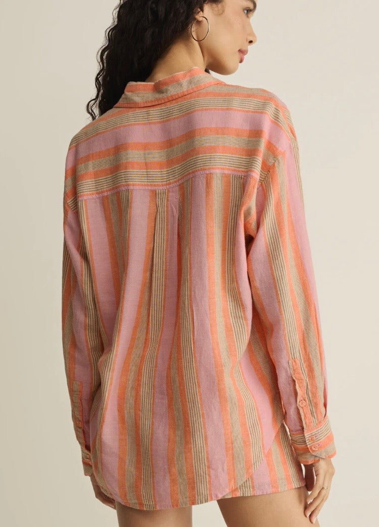 ZSupply The Perfect Striped Linen Button Up