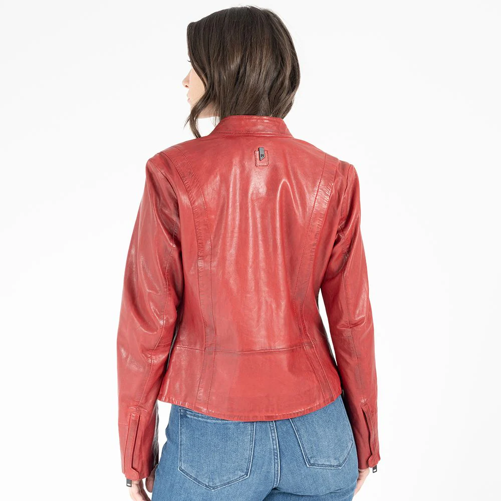 Mauritius Chessy Red Leather Jacket