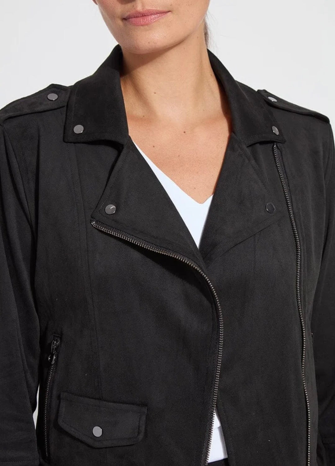 Lysse Amelia Moto Vegan Suede Jacket
