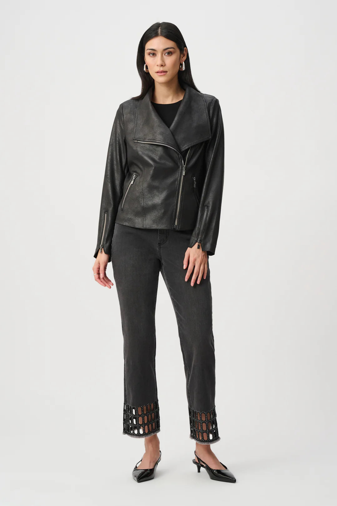 Joseph Ribkoff Foiled Knit Jacket