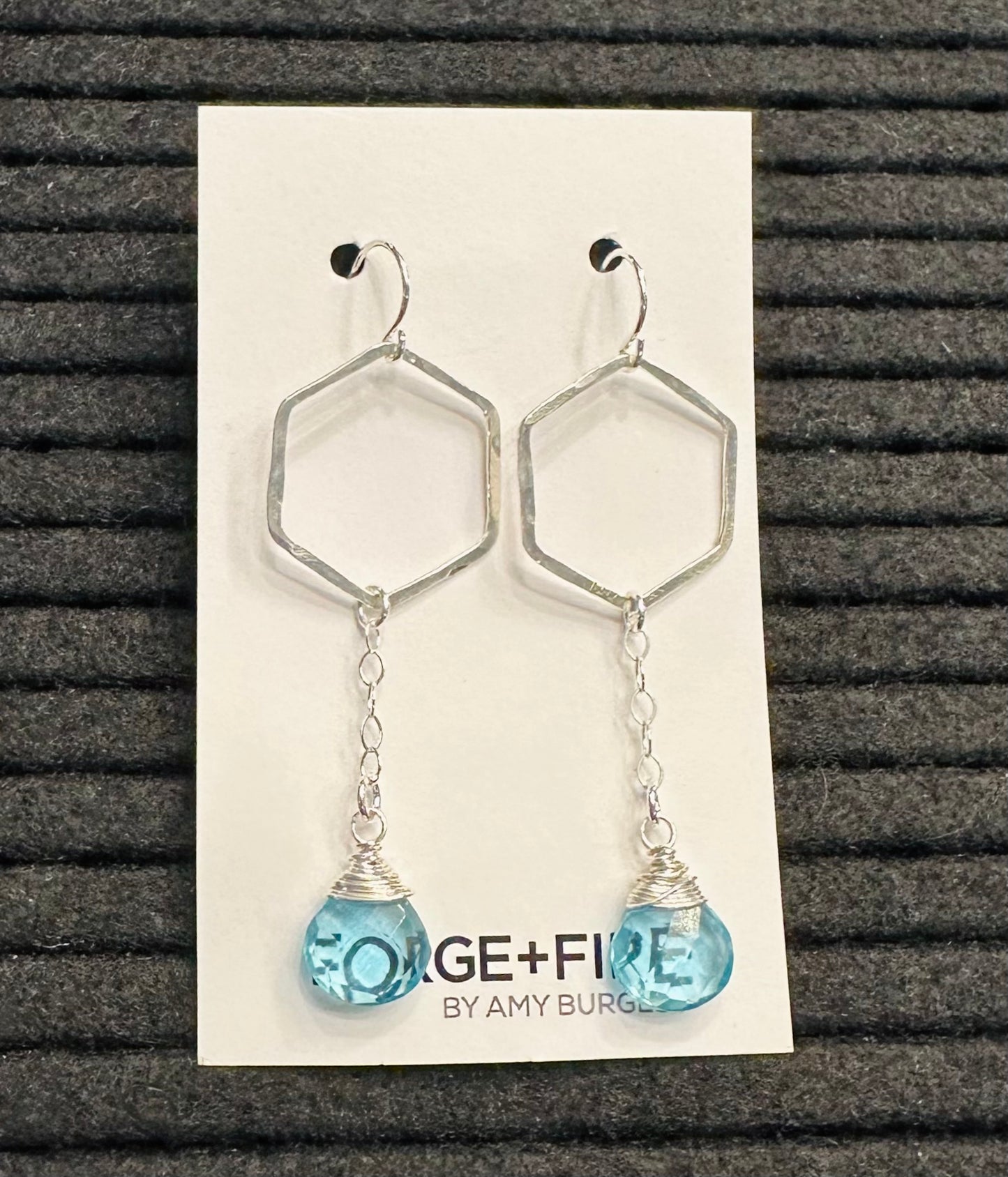 Forge And Fire Monica Hexagon Dangle With Gems