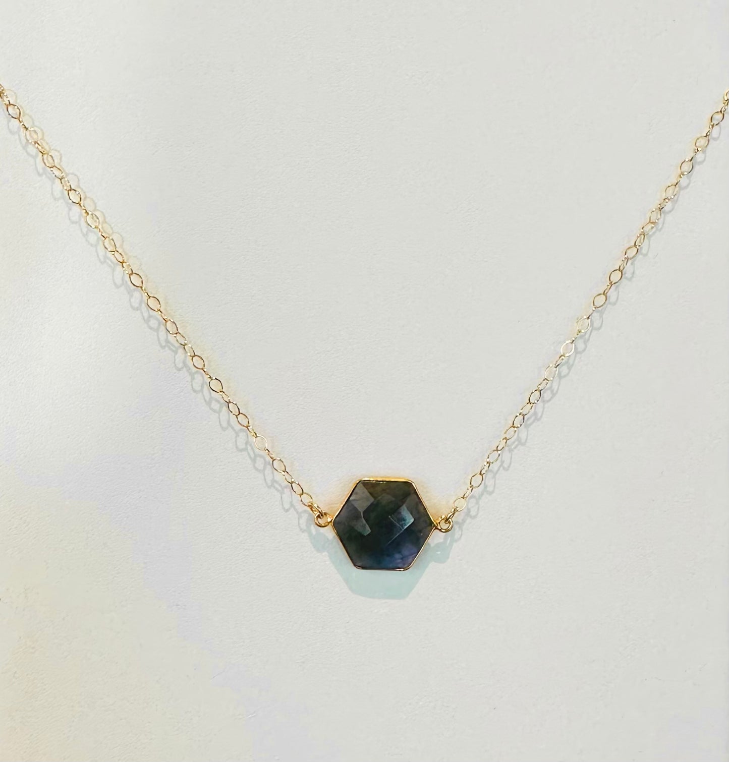 Forge And Fire Hexagon Labradorite Pendant