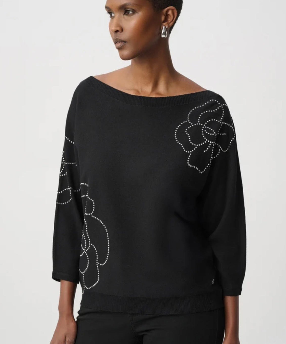 Joseph Ribkoff Pullover W/Flowers