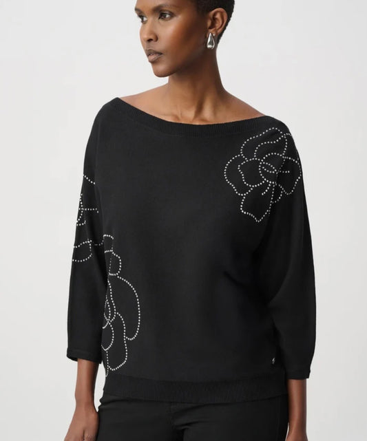 Joseph Ribkoff Pullover W/Flowers
