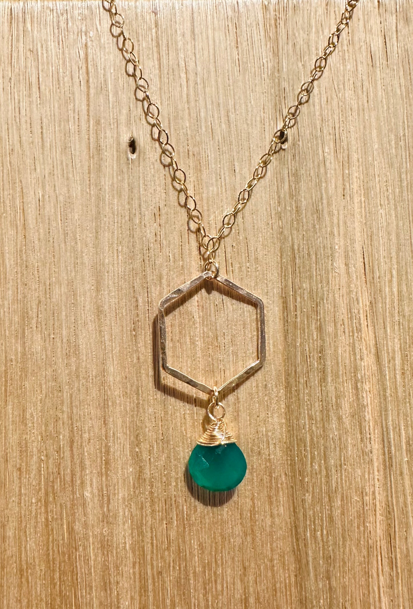 Forge And Fire Hexagon W/Gem Necklace