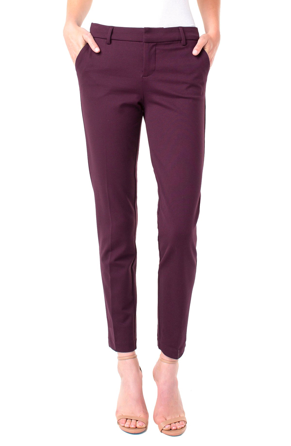 Liverpool Kelsey trouser Aubergine