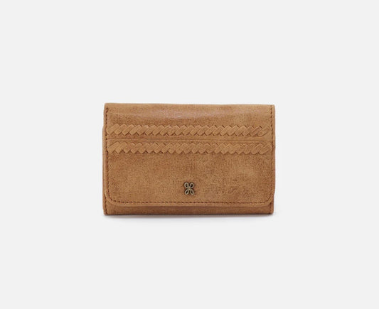 Hobo Jill Trifold Wallet Buffed Leather Whiskey