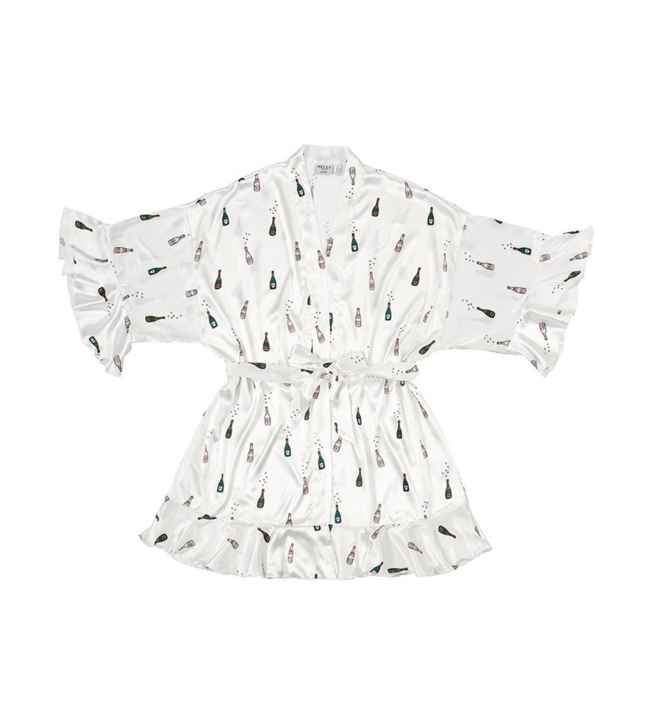 Bella Sleep Spa Satin Robe Champagne