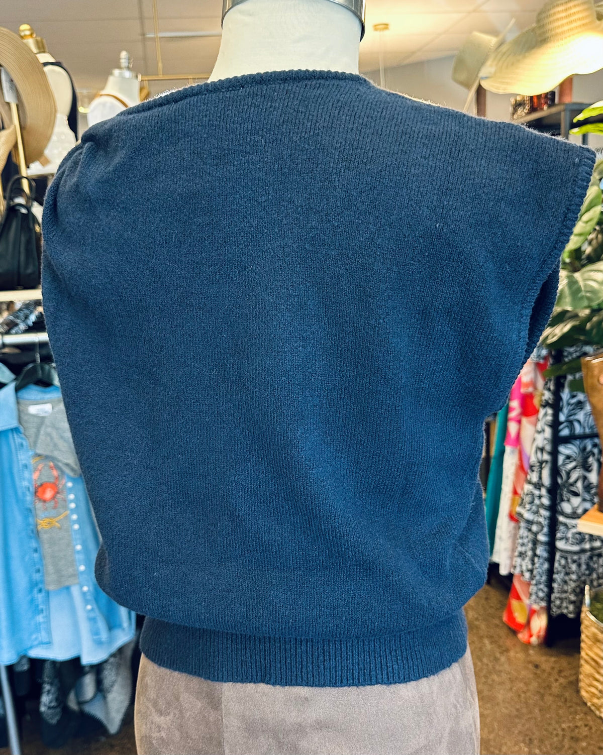 THML Sleeveless Sweater W/Gold Embellishment