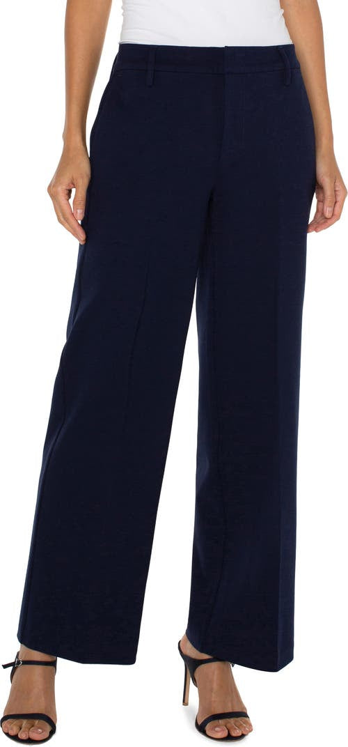 Liverpool High rise wide leg trouser Cadet blue