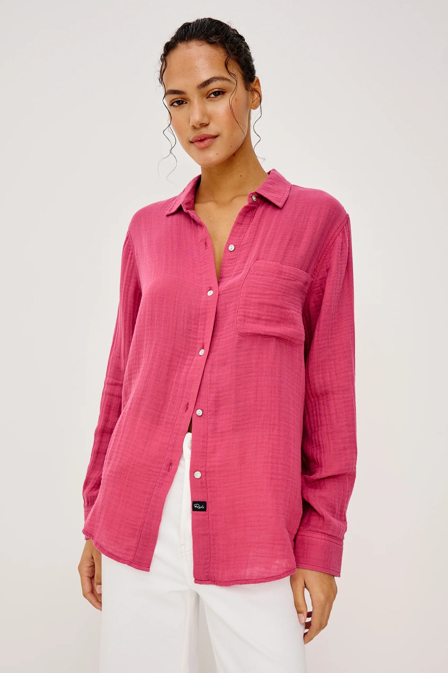 Rails Ellis Shirt Dark Rose