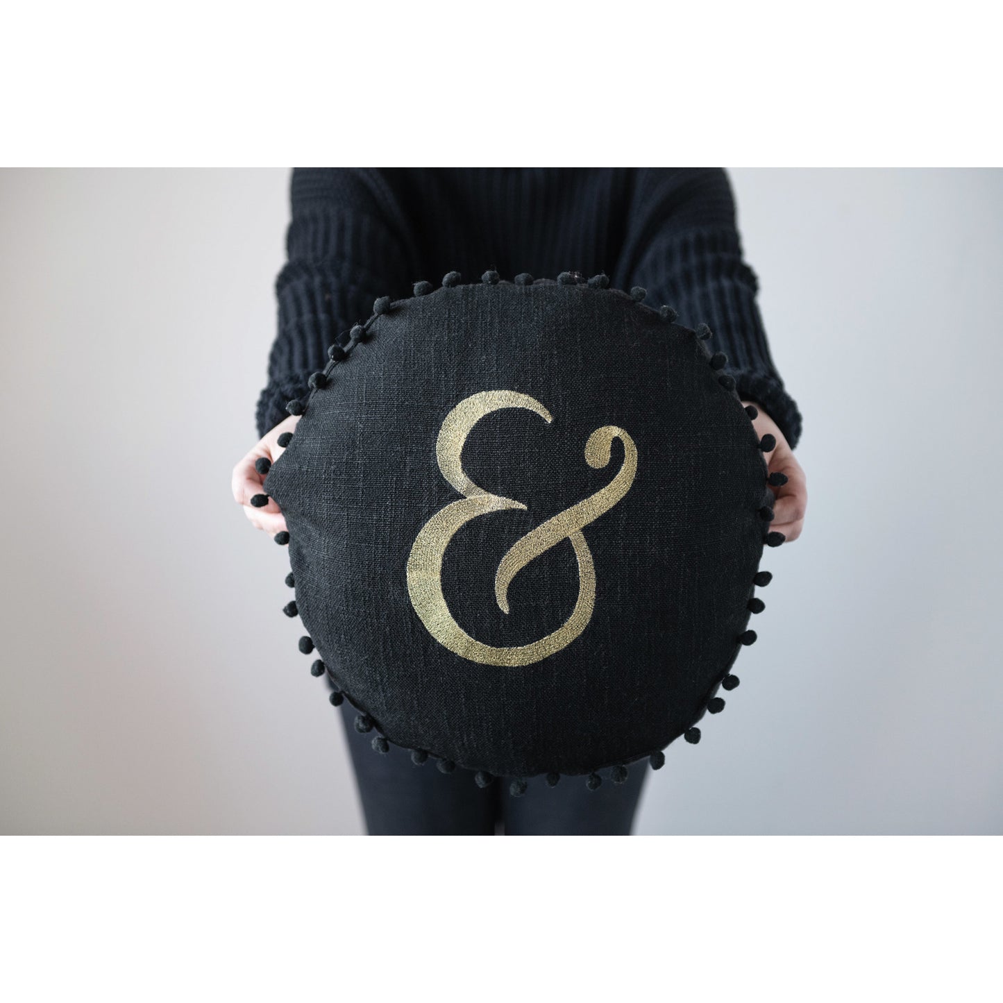 Creative Coop Round & Symbol Pillow