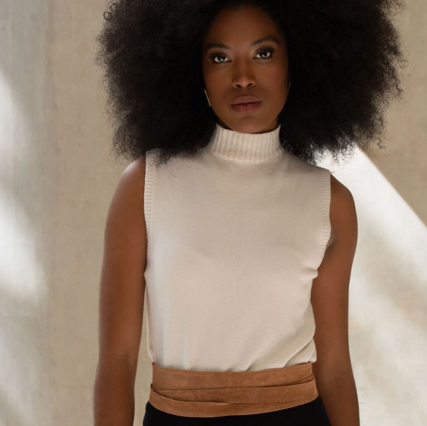 Wrap Belt Adjustable Cognac Suede