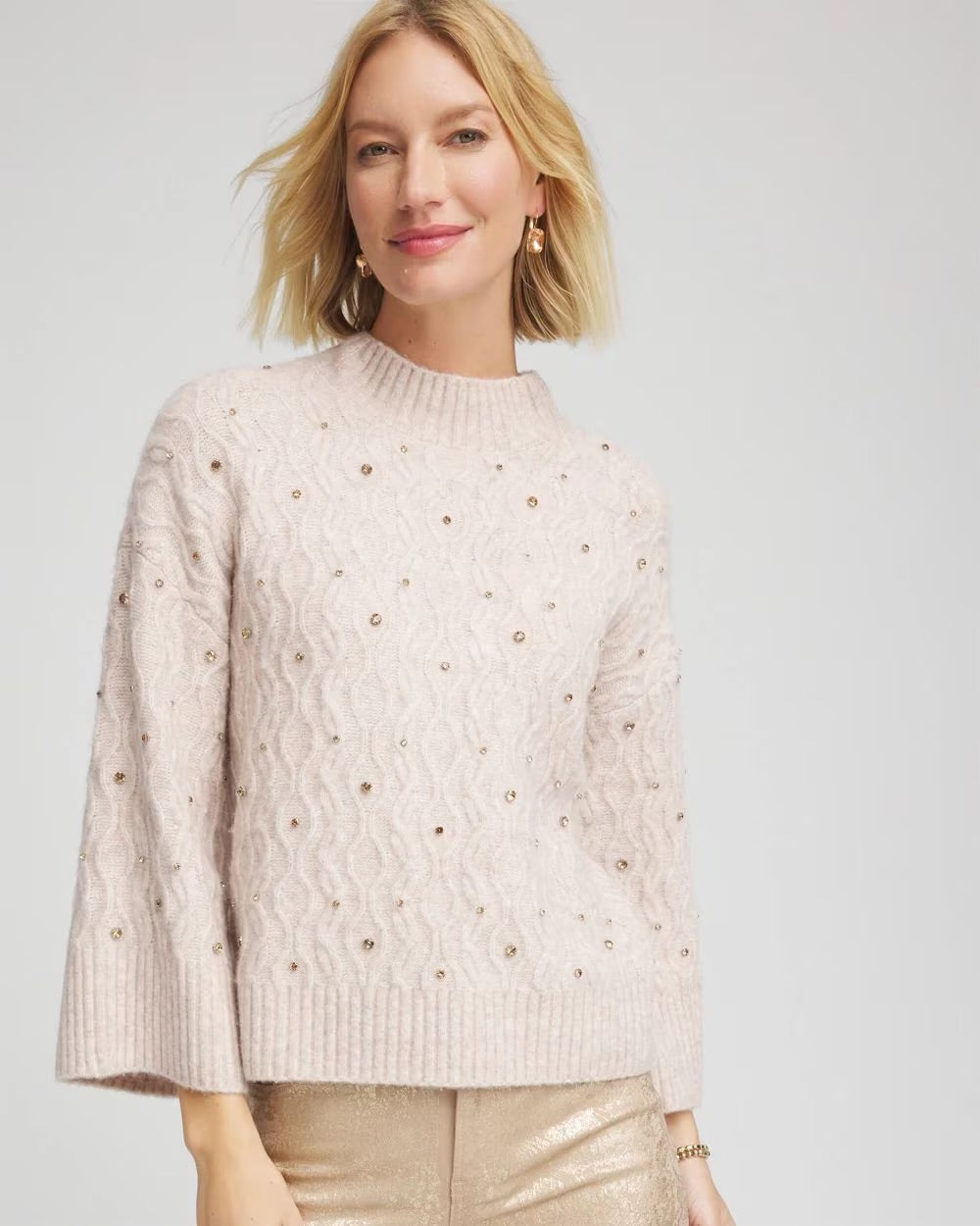Angie Beaded Jewel Pullover