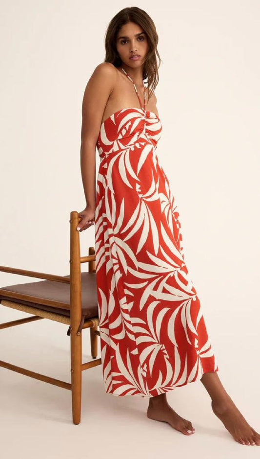 ZSupply Elodi Midi Dress Cabana Red