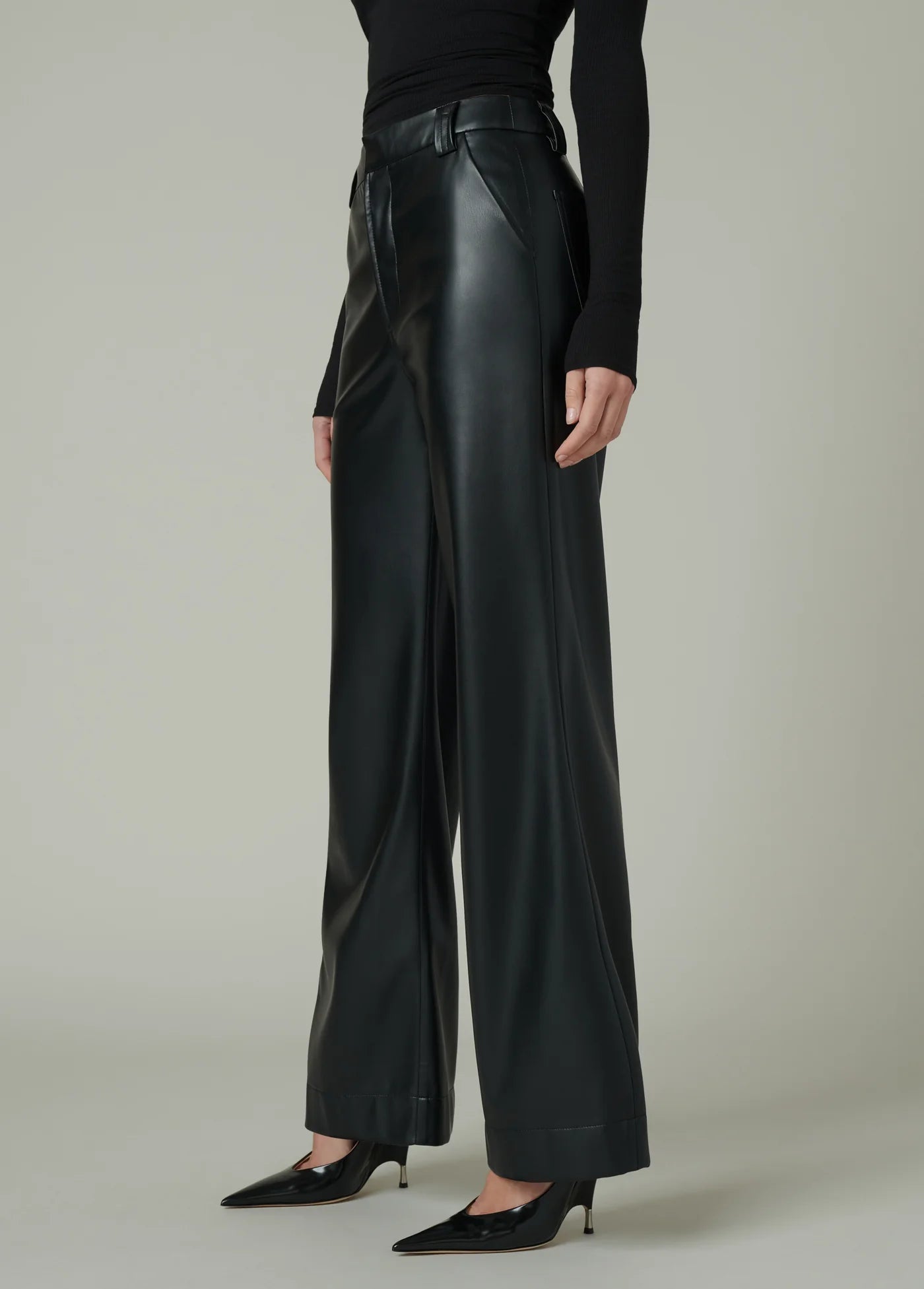 Joe’s The Mia Vegan Leather Wide Leg Trouser