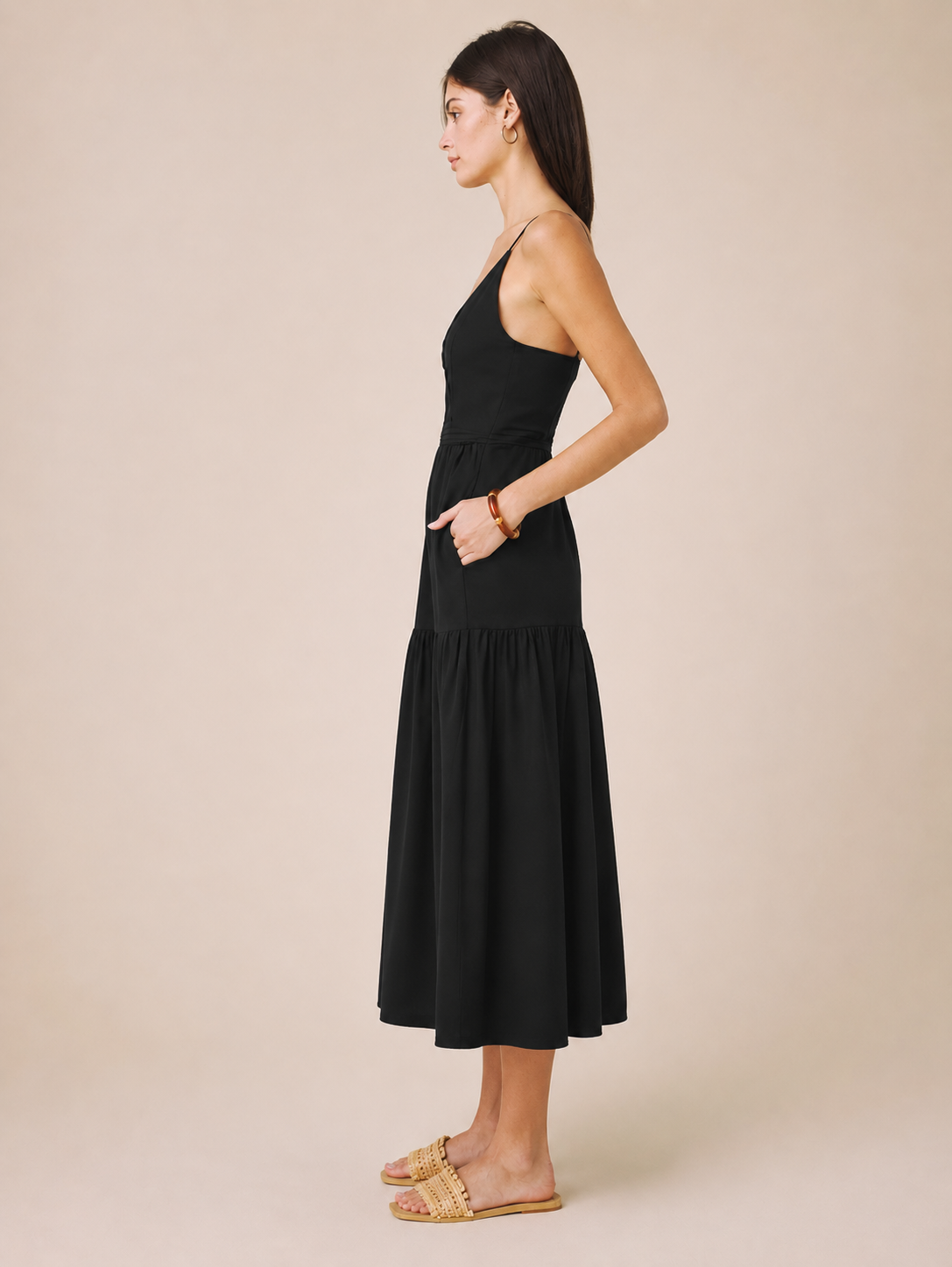 Splendid Darcy Midi Dress Black