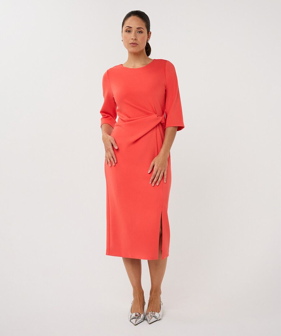 Esqualo Knotted Midi Dress