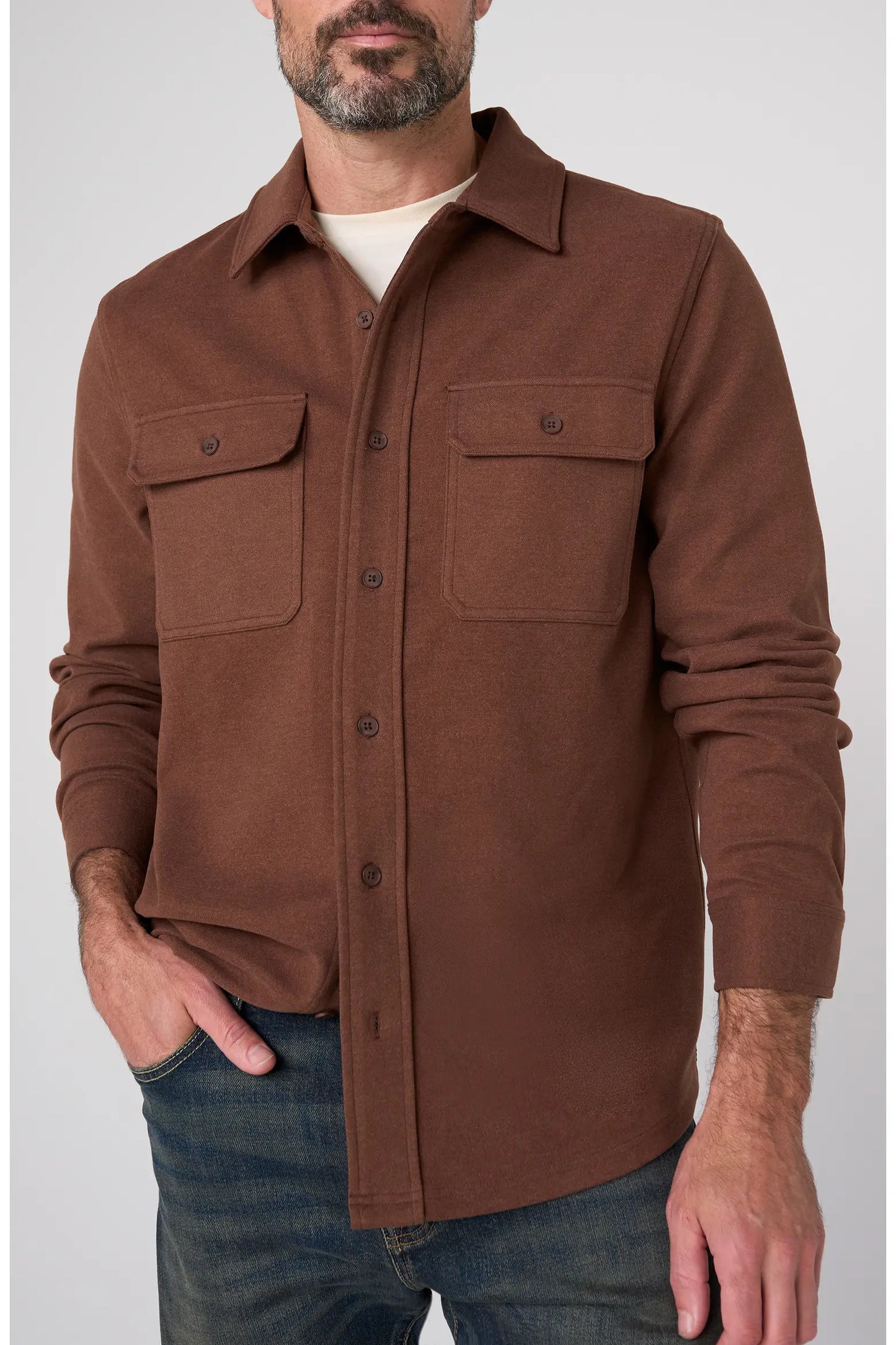 Liverpool Men’s Knit L/S Button Up Shirt